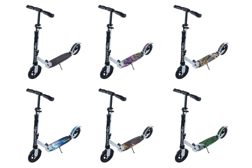 Fully Scooter PU-Wheel 200mm Cityroller Erwachsene weiß ABEC7 Radlager